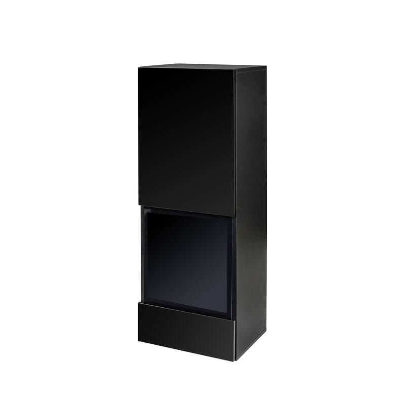 Wall Mount Floating TV Stand with 2 Media Storage and 2